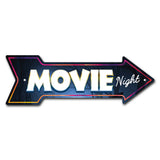 Movie Night Arrow Sign