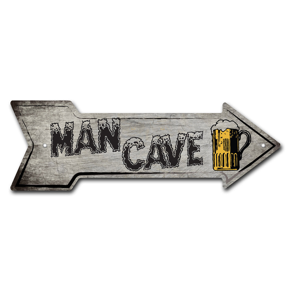 Man Cave (2) Arrow Sign