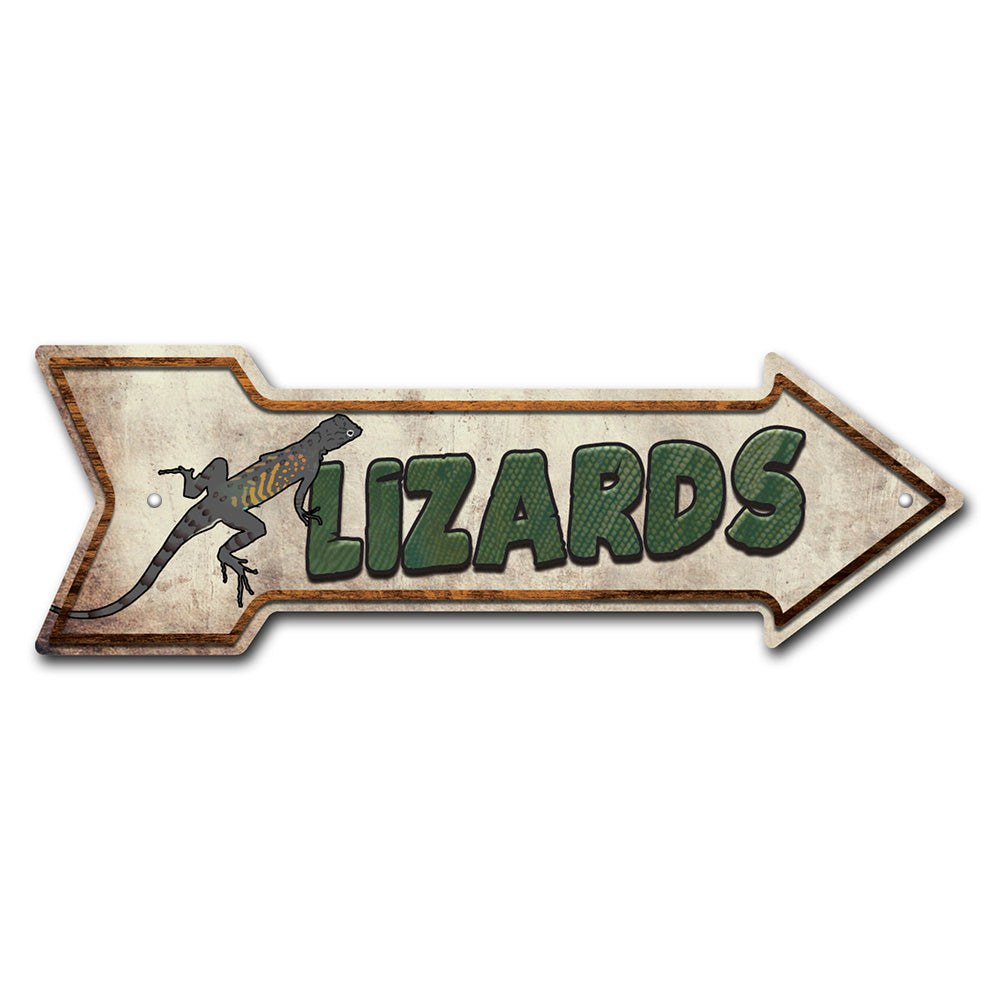 Lizards Arrow Sign