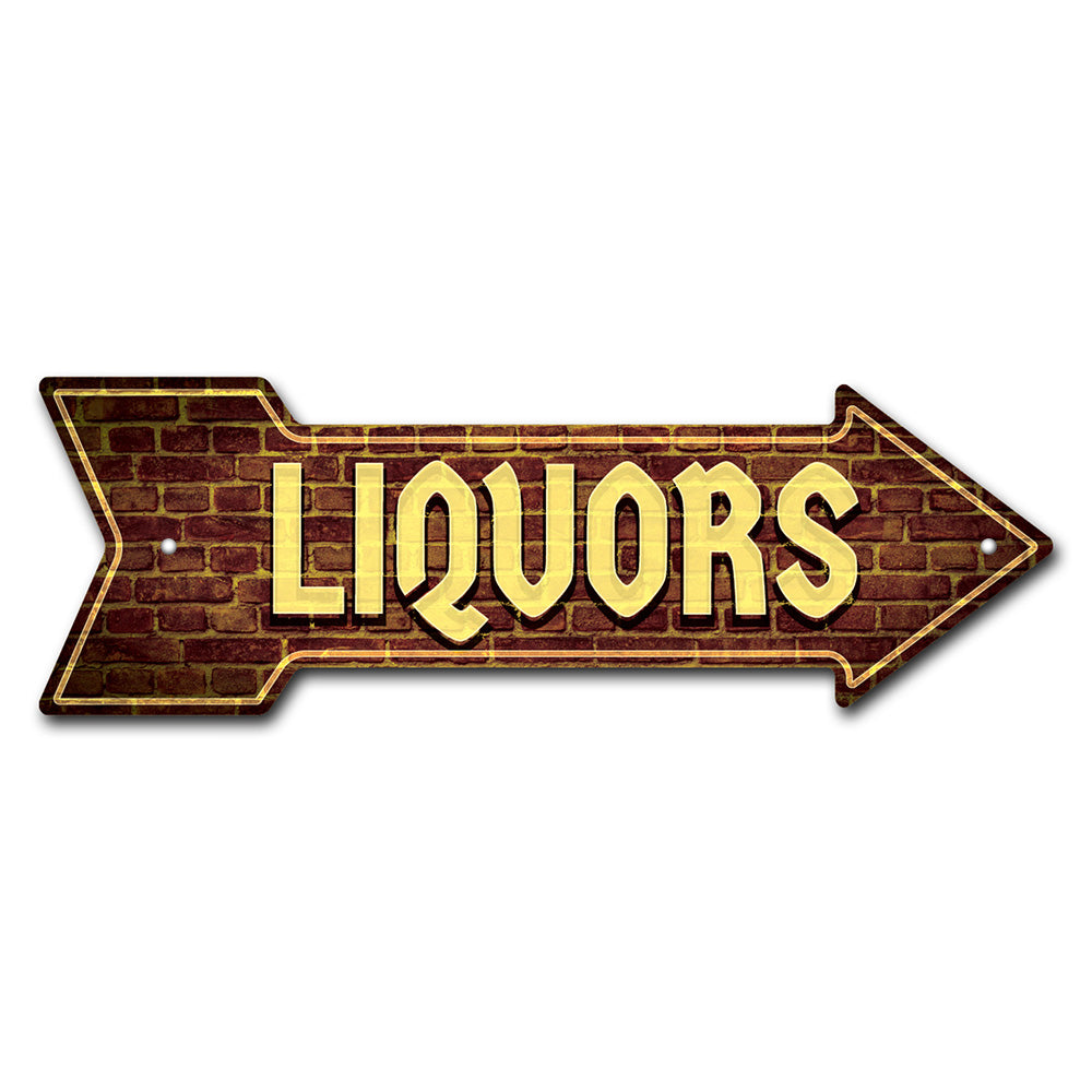 Liquors Arrow Sign