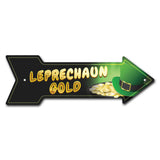 Leprechaun Gold Arrow Sign