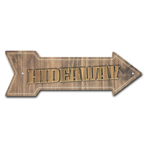 Hideaway Arrow Sign