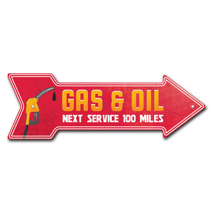 Gas ' Oil Arrow Sign