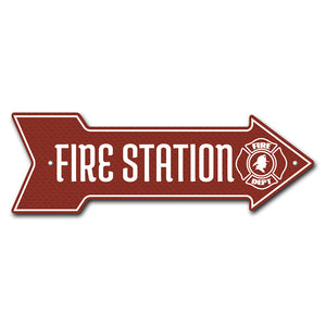 Fire Station Arrow Sign