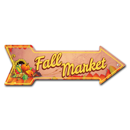 Fall Market Arrow Sign