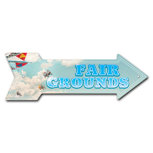 Fair Grounds Arrow Sign