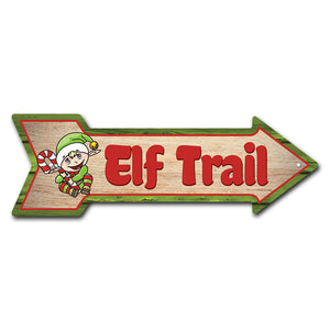 Elf Trail Arrow Sign