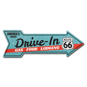 Drive In Route 66 Arrow Sign