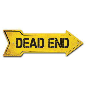 Dead End Arrow Sign