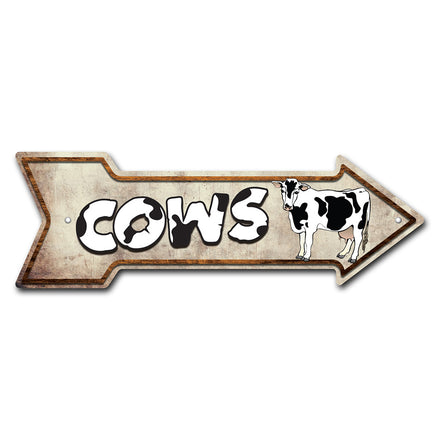 Cows Arrow Sign