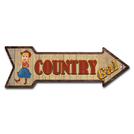 Country Gal Arrow Sign