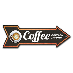 Coffee Arrow Sign