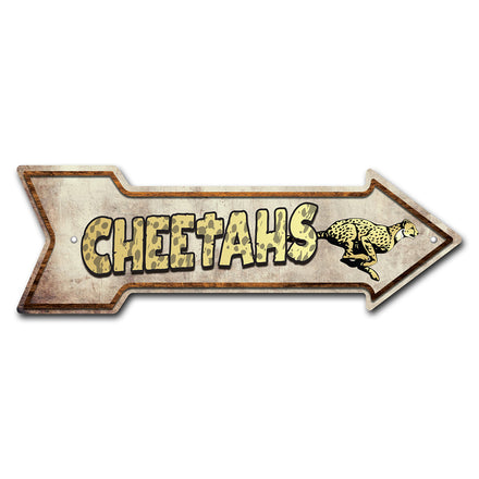 Cheetahs Arrow Sign