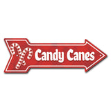 Candy Canes Arrow Sign