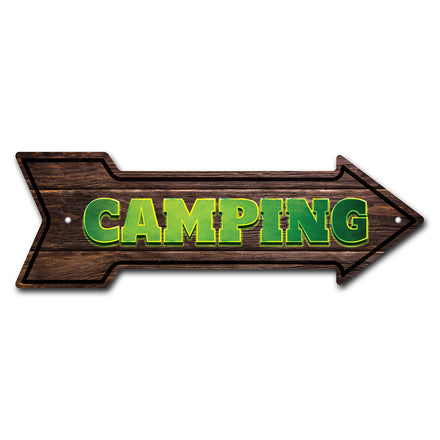 Camping Arrow Sign