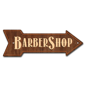 Barber Shop Arrow Sign