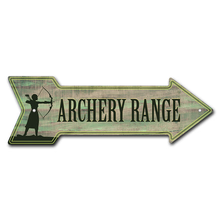 Archery Range Arrow Sign