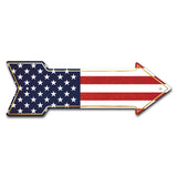 American Flag Arrow Sign