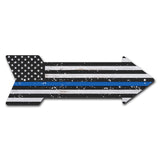 American Flag Thin Blue Line Arrow Sign