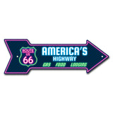 66 Lodging Arrow Sign