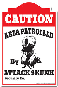 Area Patrolled By Attack Skunk 3 pack of Vinyl Decal Stickers 3.3" X 5" |Laptop Vinyl Decal Sticker