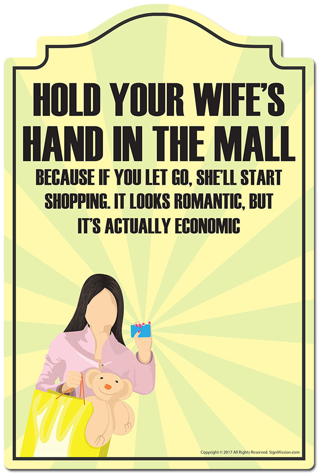 Hold Your Wife's Hand In The Mall 3 pack of Vinyl Decal Stickers 3.3" X 5" Vinyl Decal Sticker