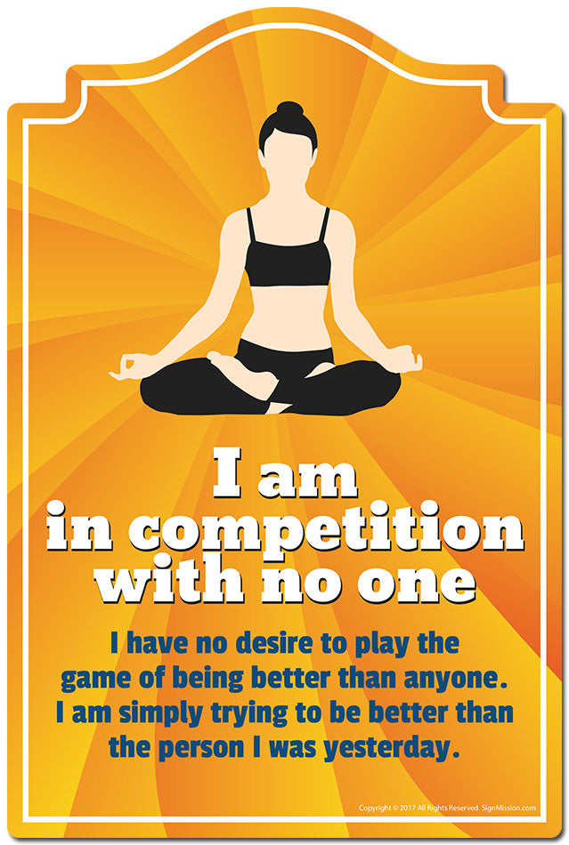 I Am In Competition With No One 3 pack of Vinyl Decal Stickers 3.3" X 5" |Laptop Vinyl Decal Sticker