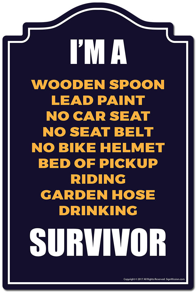 I'm A Survivor 3 pack of Vinyl Decal Stickers 3.3" X 5" |Decoration for Laptop Vinyl Decal Sticker