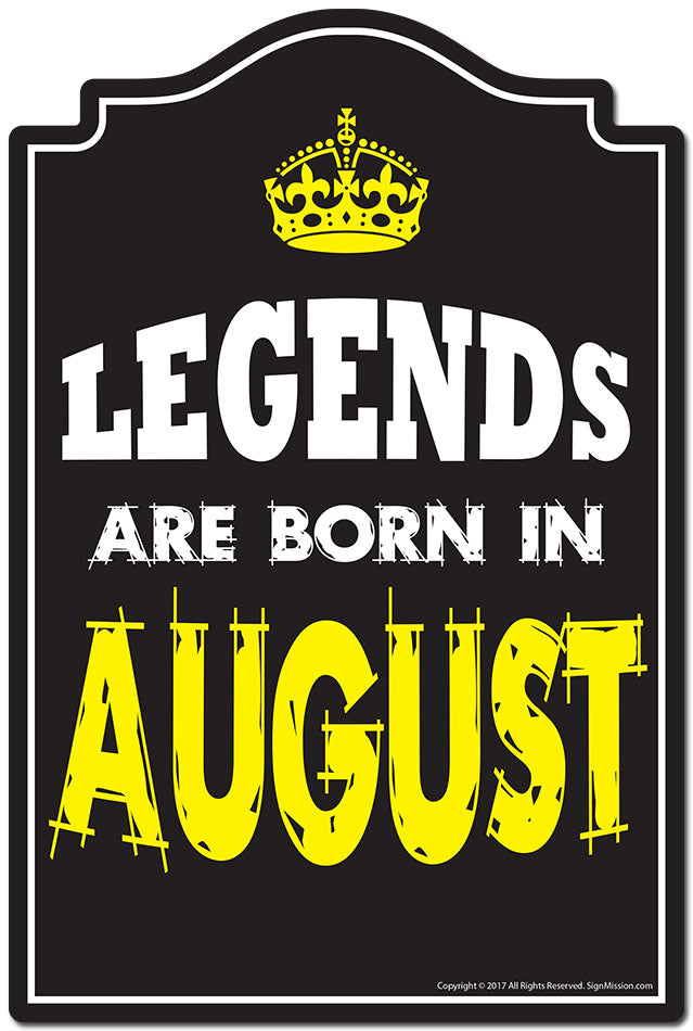 Legends Are Born In August 3 pack of Vinyl Decal Stickers 3.3" X 5" |Laptop Vinyl Decal Sticker