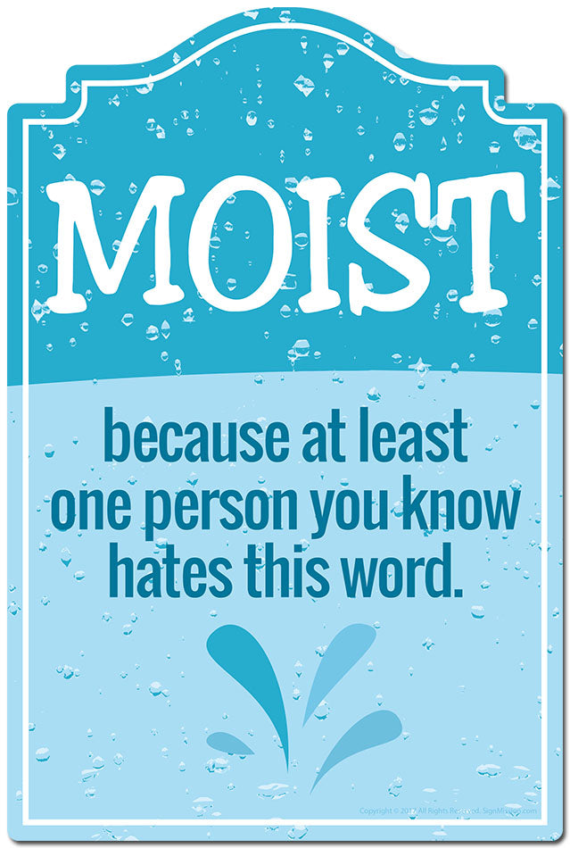 Moist Because At Least One Person You Know Hates This World 3 pack of stickers Vinyl Decal Sticker