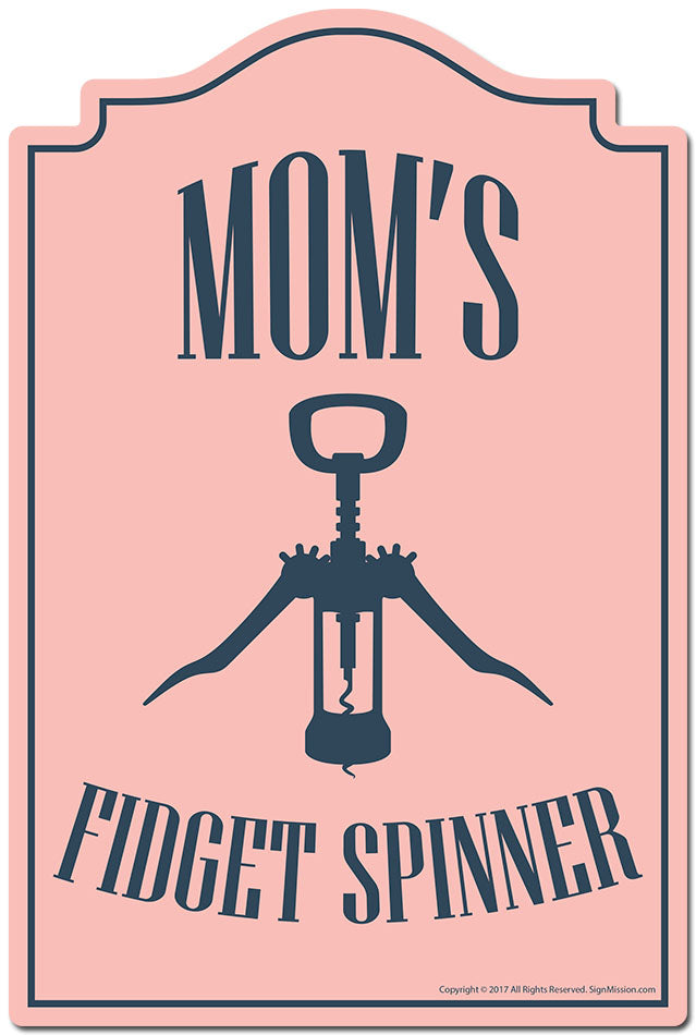 Mom's Fidget Spinner Wine Opener 3 pack of Vinyl Decal Stickers 3.3