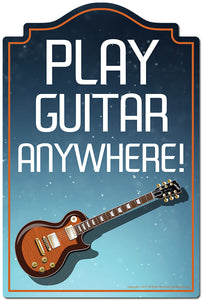 Play Guitar Anywhere 3 pack of Vinyl Decal Stickers 3.3" X 5" |Laptop Or Car Vinyl Decal Sticker