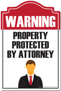 Property Protected By Attorney 3 pack of Vinyl Decal Stickers 3.3" X 5" |Laptop Vinyl Decal Sticker