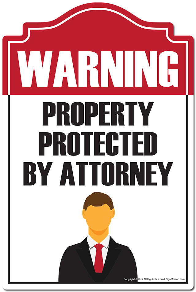 Property Protected By Attorney 3 pack of Vinyl Decal Stickers 3.3