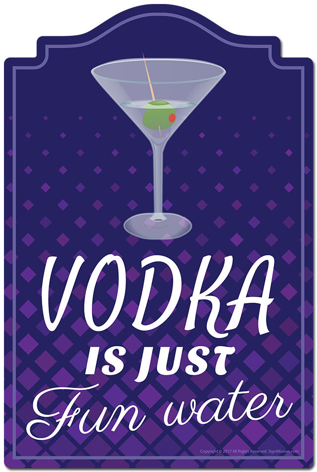 Vodka Is Just Like Fun Water 3 pack of Vinyl Decal Stickers 3.3" X 5" |Laptop Vinyl Decal Sticker