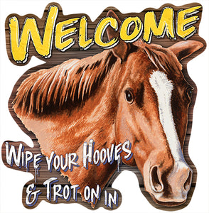 Wipe Your Hooves Vinyl Decal Sticker