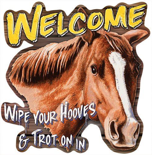 Wipe Your Hooves Vinyl Decal Sticker