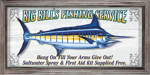 Big Bills Fishing Service Vinyl Decal Sticker