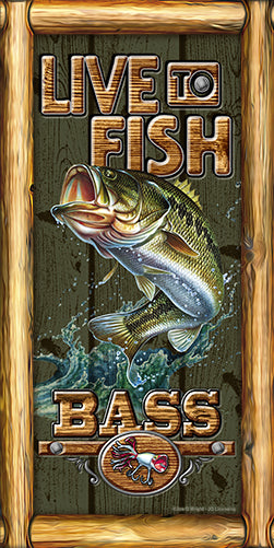 Live To Fish Bass Vinyl Decal Sticker