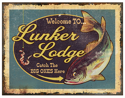 Lunker Lodge Novelty Sign