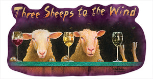 Three Sheeps To The Wind Novelty Sign