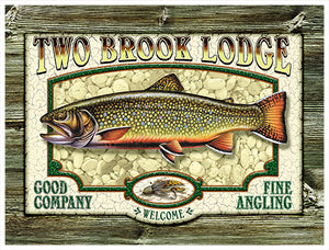 Two Brook Lodge Trout Good Compnay Fine Angling Vinyl Decal Sticker