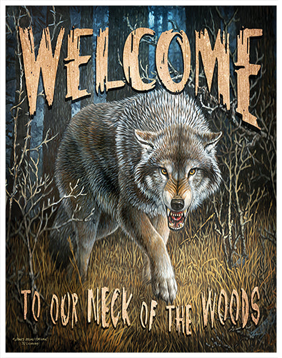 Wolf Woods Novelty Sign