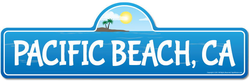Pacific, CA California Beach Street Sign