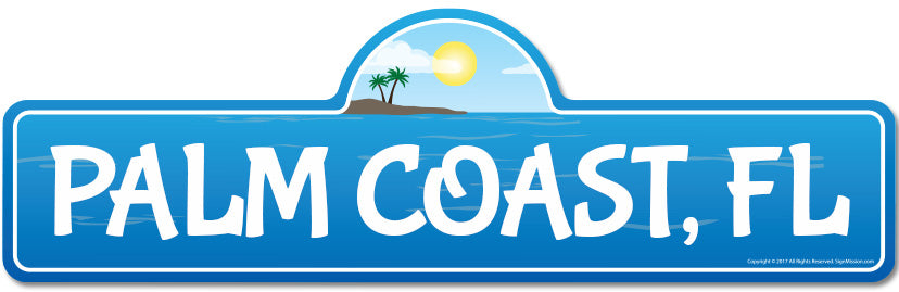 Palm Coast, FL Florida Beach Street Sign