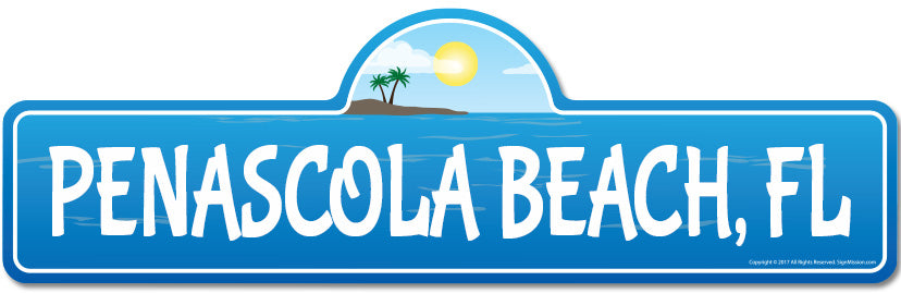 Penascola, FL Florida Beach Street Sign