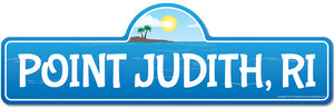 Point Judith, RI Rhode Island Beach Street Sign