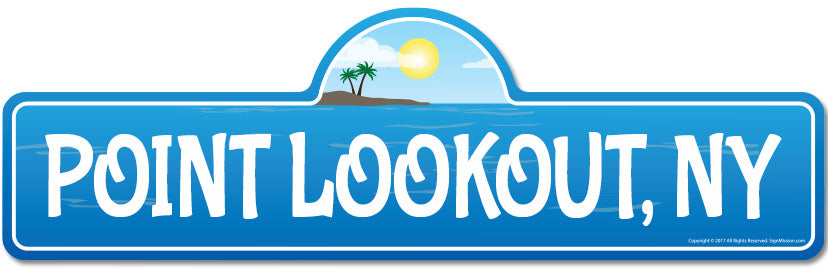 Point Lookout, NY New York Beach Street Sign