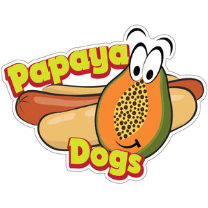 Papaya Dogs Die-Cut Decal
