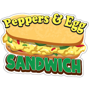 Peppers And Egg Sandwich Die-Cut Decal